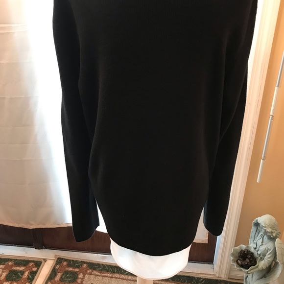 Simply Vera Vera Wang Long sleeve black &White pullover sweater Xl - Picture 6 of 8
